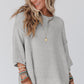 Round Neck Dropped Shoulder Sweater