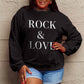 Simply Love Full Size ROCK ＆ LOVE Round Neck Sweatshirt