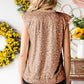 Women's Sequin Round Neck Capped Sleeve Tank