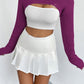 Full Size Distressed Long Sleeve Cropped Sweater