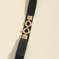 Black, Caramel, or White One Size PU Leather Belt