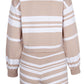 Women's SoBeautiful Striped Lantern Sleeve Knit Top and Drawstring Shorts Set