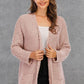 Pocketed Open Front Long Sleeve Cardigan