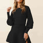 Round Neck Lantern Sleeve Sweater Dress