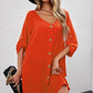 Women's Buttoned V-Neck Dress