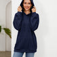 Full Size Raglan Sleeve Front Pocket Hoodie