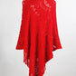 Fringe Openwork Surplice Cape Sleeve Poncho