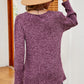 Decorative Button Square Neck T-Shirt
