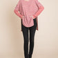 Culture Code Oversize Striped Round Neck Long Sleeve Slit T-Shirt
