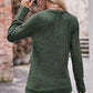 V-Neck Long Sleeve Ribbed Top