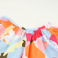 Women's Printed Notched Neck Half Sleeve Blouse