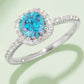 1 Carat Moissanite 925 Sterling Silver Halo Ring 💜