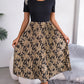 Aaliyah Isla Printed Round Neck Pleated Dress