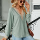 V-Neck Long Sleeve Blouse