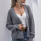 Women's Button-Down Drop Shoulder Rib-Knit Cardigan