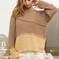 BiBi Texture Detail Contrast Drop Shoulder Sweater - Brand BiBi