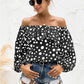 Adelisa & Yehn Polka Dot Off-Shoulder Layered Blouse
