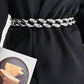 1.2" Width Acrylic Curb Chain Belt