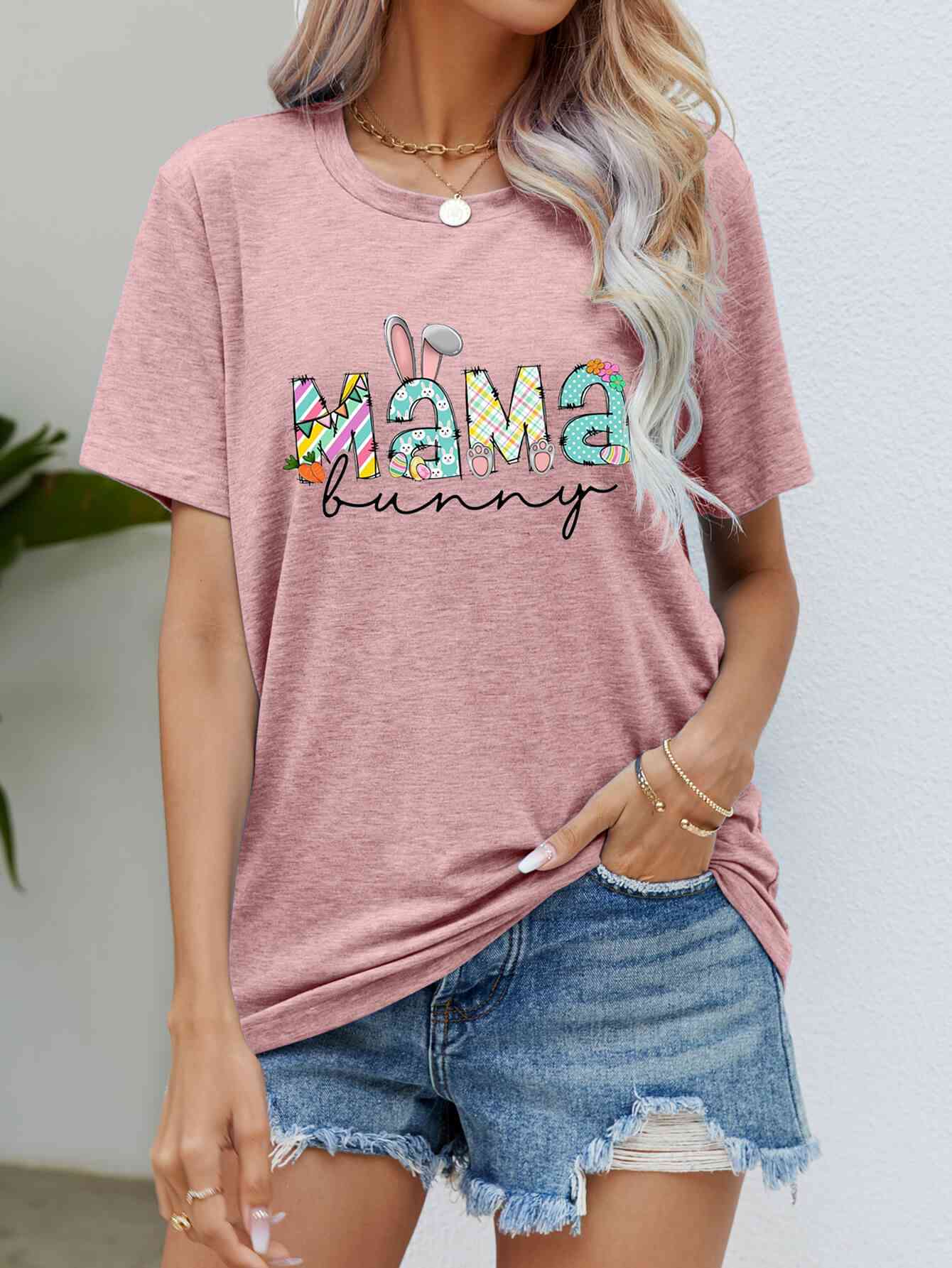 Seasonal MAMA BUNNY Easter Graphic Tee