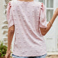 Women's Swiss Dot Short Puff Sleeve Top