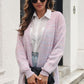Striped Open Front Longline Cardigan