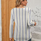 Printed Square Neck Long Sleeve Blouse