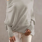 Full Size Boat Neck Batwing Sleeve Knit Top