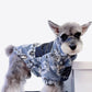 Dusty Blue Dog Outfit Paisley Zip-Up Teddy Pet Jacket SZ S-2XL
