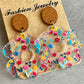 Flower Shape Acrylic Dangle Earrings