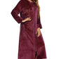 Zip Front Hooded Night Dress with Pockets