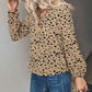 Animal Print V-Neck High-Low Blouse