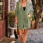 Collared Neck Button-Up Cardigan with Pockets