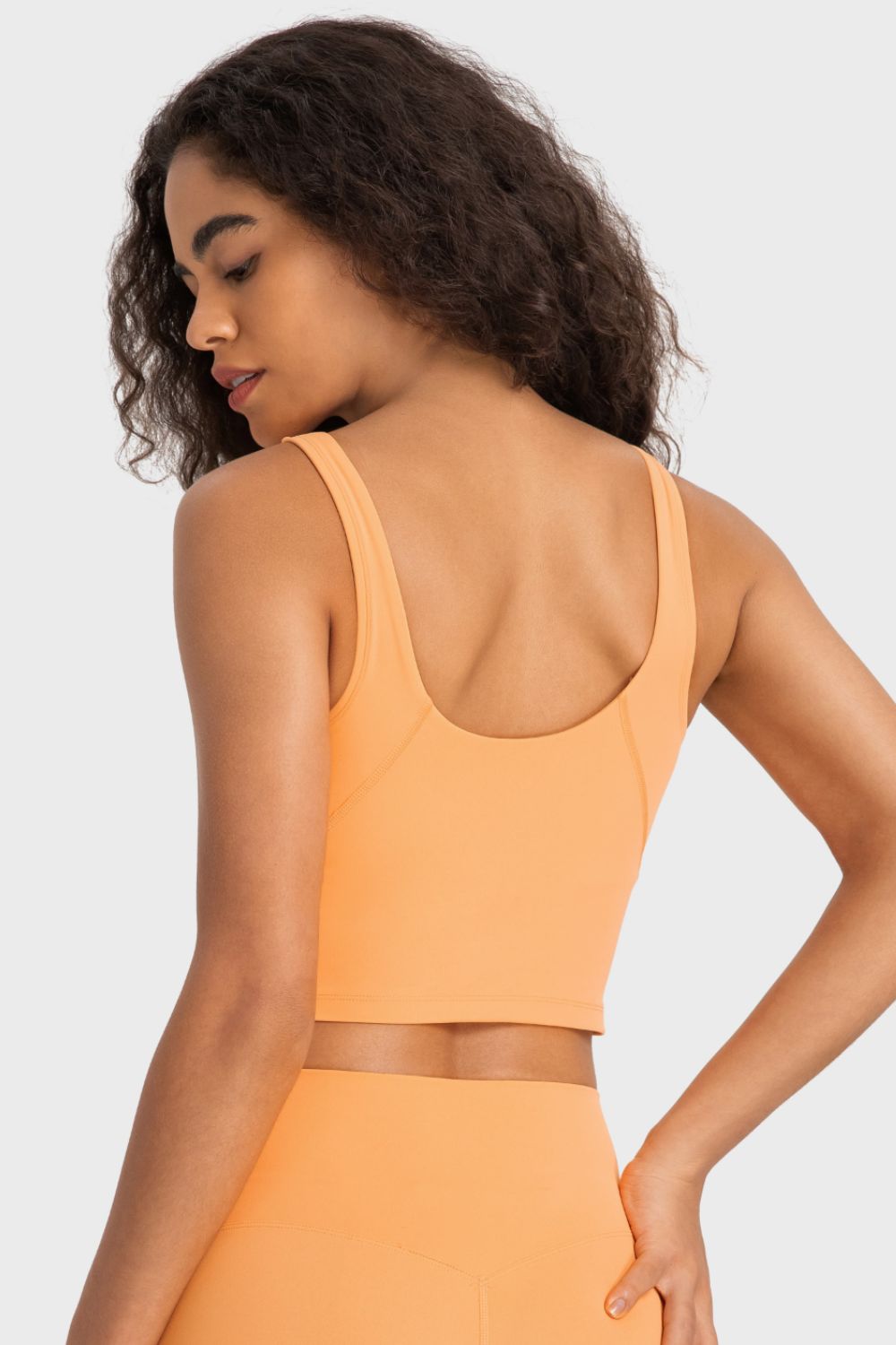 Deep V-Neck Crop Sports Bra in Assorted Colors