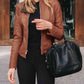 Mock Neck Zip Up Jacket