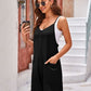 Spaghetti Strap Romper with Pockets