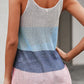 Color Block Scoop Neck Knit Tank 🦋