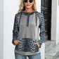 Leopard Raglan Sleeve Hoodie