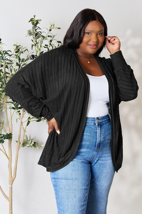 Basic Bae Full Size Ribbed Cocoon Cardigan *