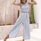 Printed Single Shoulder Sleeveless Jumpsuit