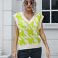 Zoe&Hannah Houndstooth V-Neck Sweater Vest