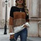 Color Block Round Neck Sweater