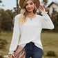 Full Size Round Neck Puff Sleeve Blouse