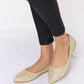 Forever Link Champagne Rhinestone Point Toe Flat Slip-Ons