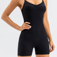 Spaghetti Strap Round Neck Romper