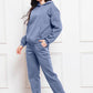 Drop Shoulder Long Sleeve Hoodie and Pants Set