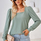 Square Neck Puff Sleeve T-Shirt