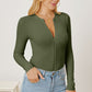 Adryane Jay Zip Up Long Sleeve Bodysuit