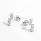 925 Sterling Silver Inlaid Zircon Stud Earrings