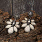 Artificial Turquoise Flower Earrings