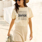 Simply Love Full Size CHAMPAGNE VIBES Round Neck T-Shirt